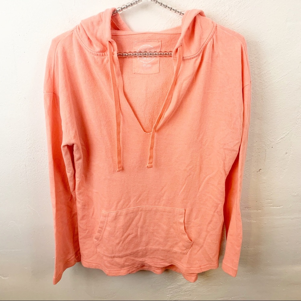 SO l Peach Lightweight Hooded Top